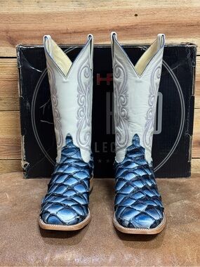 Anderson Bean - HP - Top Hand Collection Big Blue Bass Pirarucu Mens Boots 11D